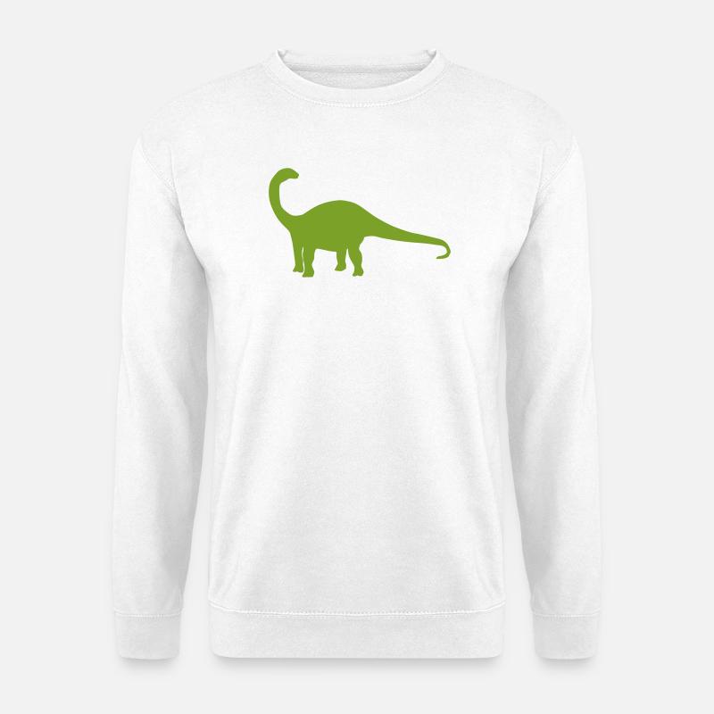 Silhouette de dinosaure vert - Sweat-shirt Unisexe - blanc