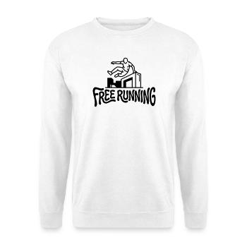 coureur libre - Sweat-shirt Unisexe - blanc - Devant