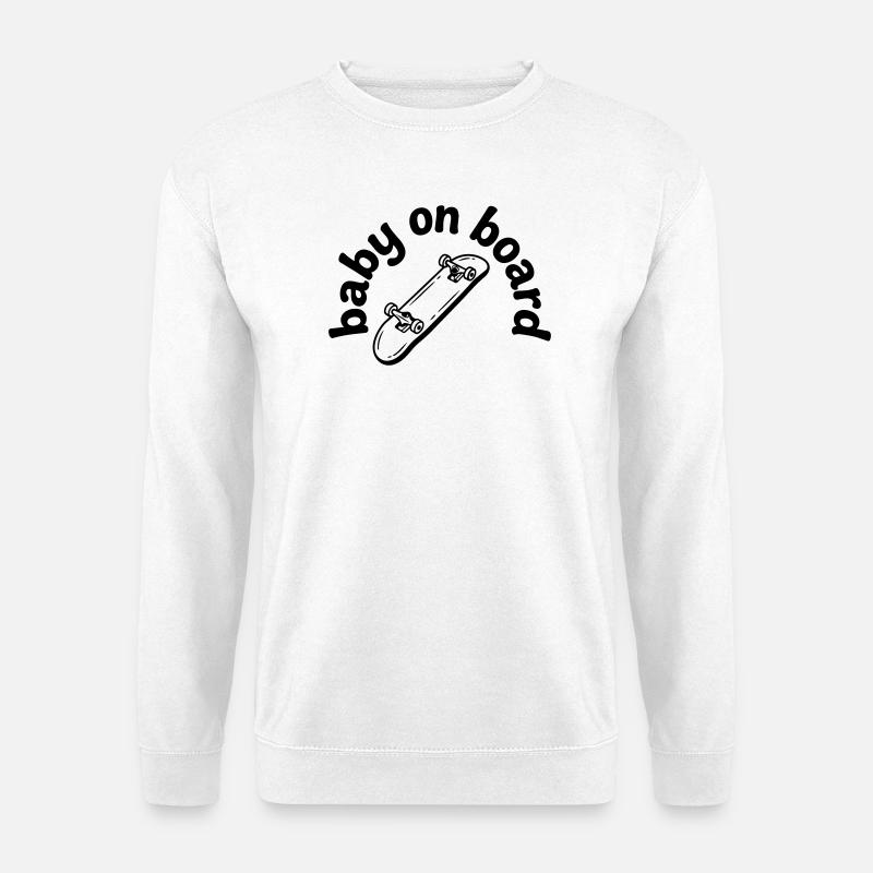 Skateboard-Baby - Unisex Pullover - Weiß