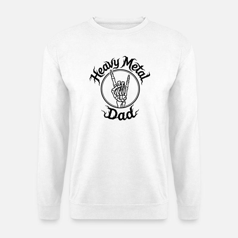 heavy metal dad - Unisex Sweatshirt - white