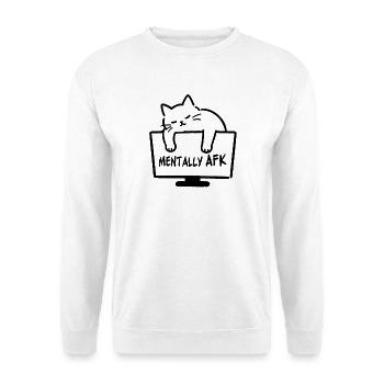 Chatte mental AFK - Unisex Pullover - Weiß - Vorne
