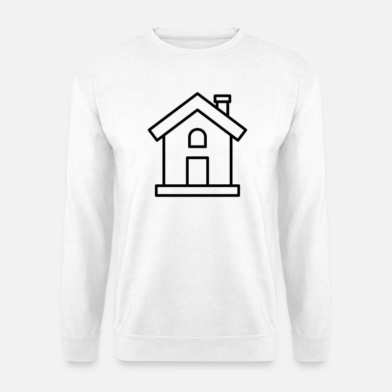 Hausumriss - Unisex Pullover - Weiß