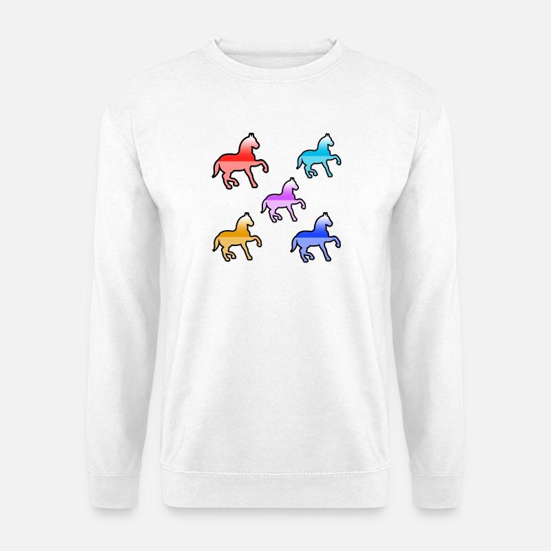 Pferde - Unisex Pullover - Weiß