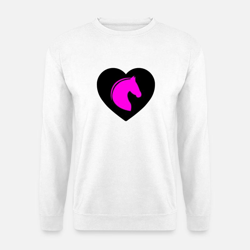 Pferde - Unisex Pullover - Weiß
