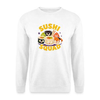 Sushi-Truppe Lustiges japanisches Essen Sashimi Li - Unisex Pullover - Weiß - Vorne