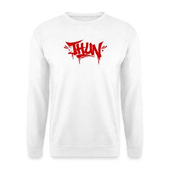 Thun Graffiti Tag rouge - Sweat-shirt Unisexe - blanc - Devant