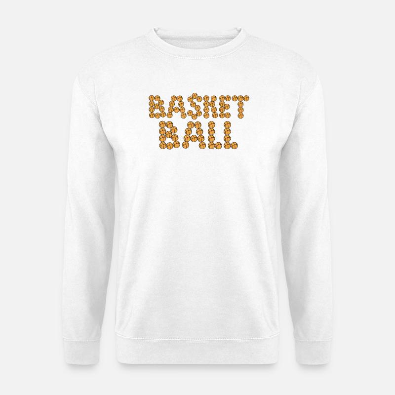 Basketballtypografie - Unisex Pullover - Weiß