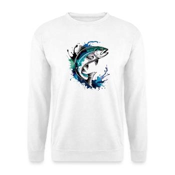 Saut du saumon - Sweat-shirt Unisexe - blanc - Devant