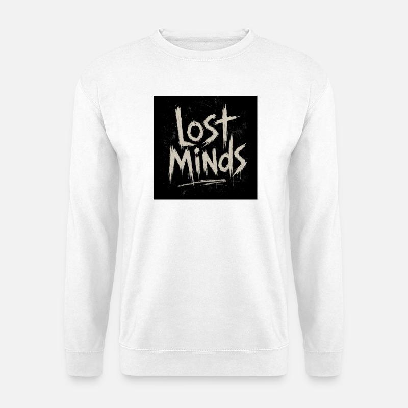 Lettrage grunge des Esprits Perdus - Sweat-shirt Unisexe - blanc