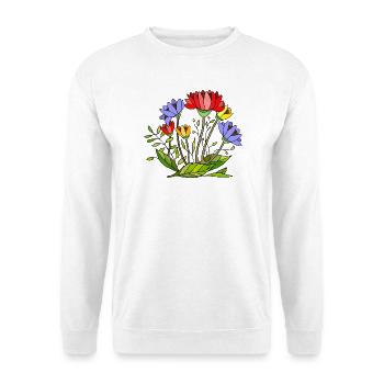 Fleur - Sweat-shirt Unisexe - blanc - Devant