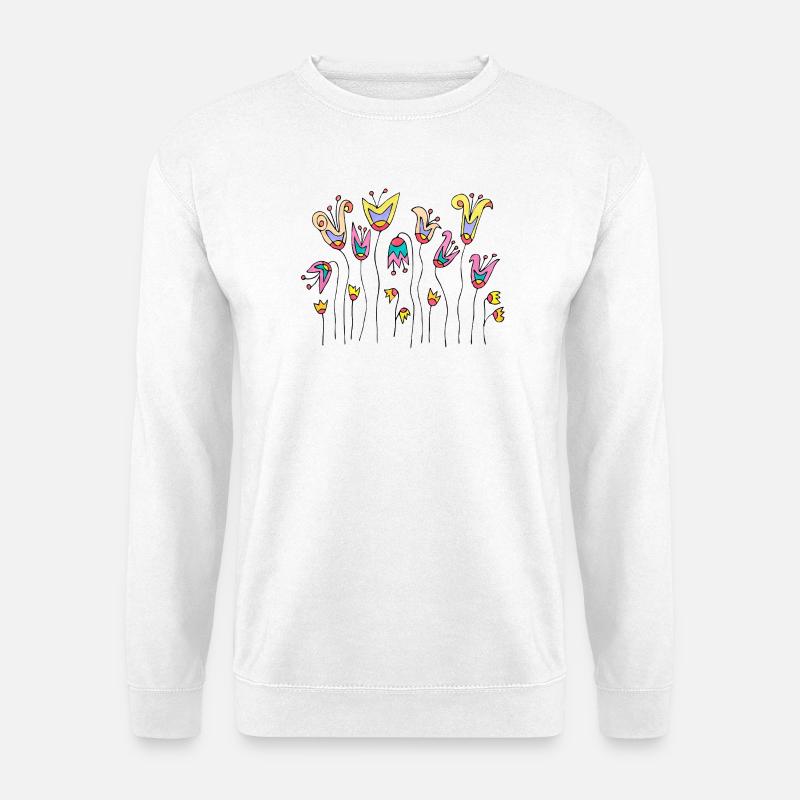 Fleur - Sweat-shirt Unisexe - blanc