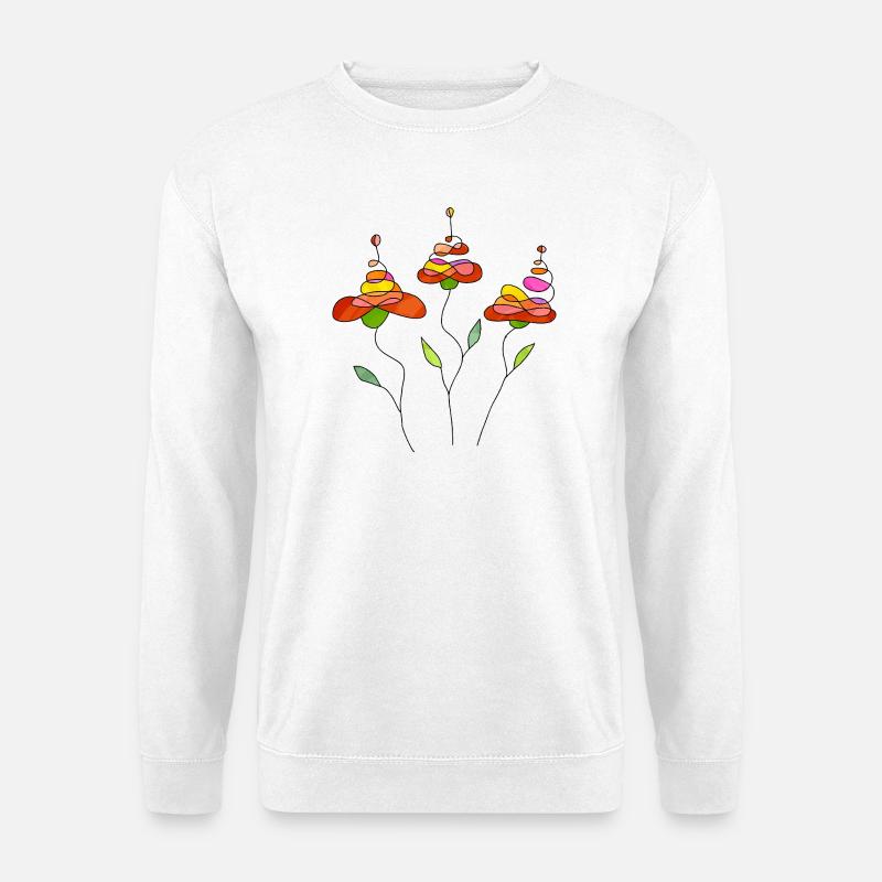 Fleur - Sweat-shirt Unisexe - blanc