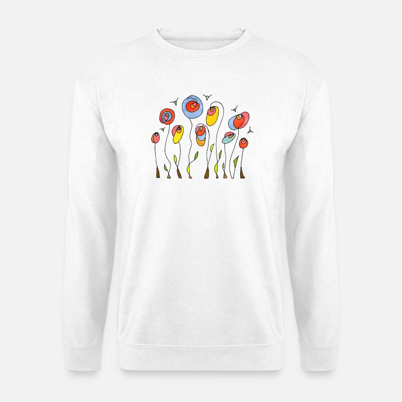 Fleur - Sweat-shirt Unisexe - blanc