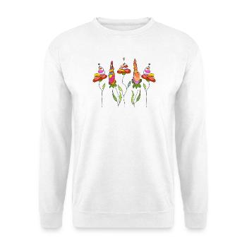 Fleur - Sweat-shirt Unisexe - blanc - Devant