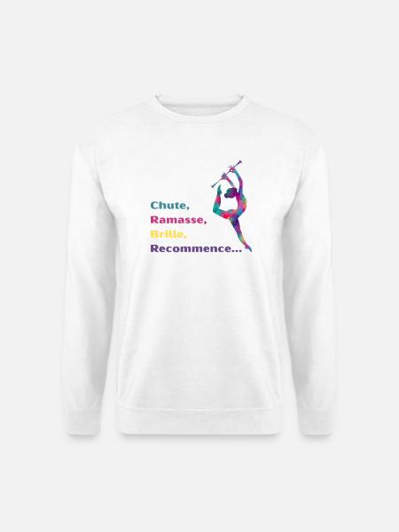 Chute-_Ramasse-_Recommence-- - Sweat-shirt Unisexe - blanc
