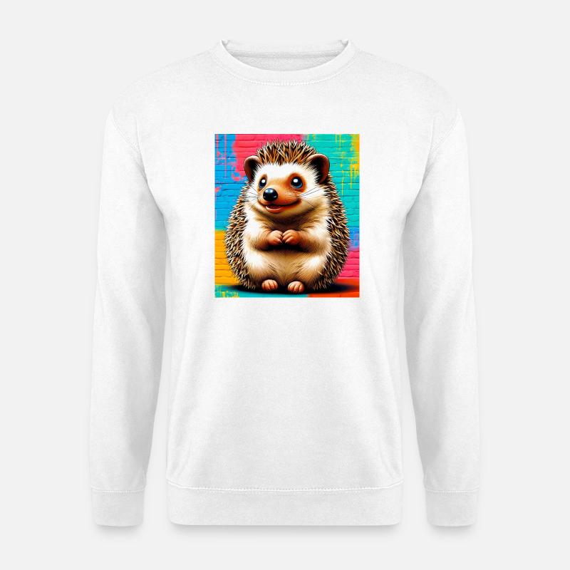 hérisson - Sweat-shirt Unisexe - blanc