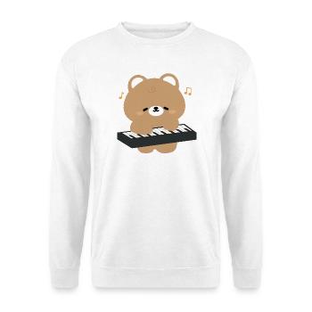 Bear Pianist Serenade - Unisex Sweatshirt - white - Front