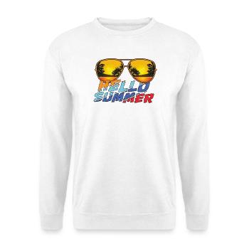 Hello Summer Sunglasses Vibes - Unisex Sweatshirt - white - Front