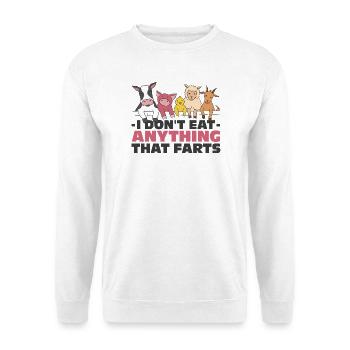 Humour végan amusant - Sweat-shirt Unisexe - blanc - Devant
