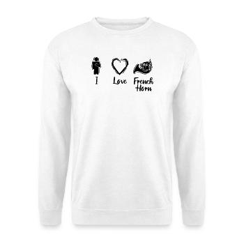 Amour du cor français - Sweat-shirt Unisexe - blanc - Devant