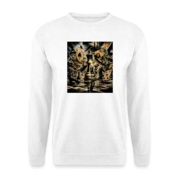 Surrealismus-Schach - Unisex Pullover - Weiß - Vorne