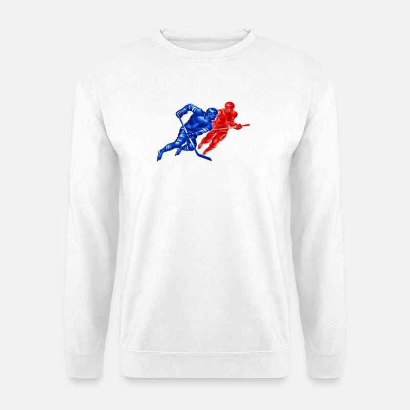 Rival Hockey Duel: Blue vs Red - Unisex Sweatshirt - white