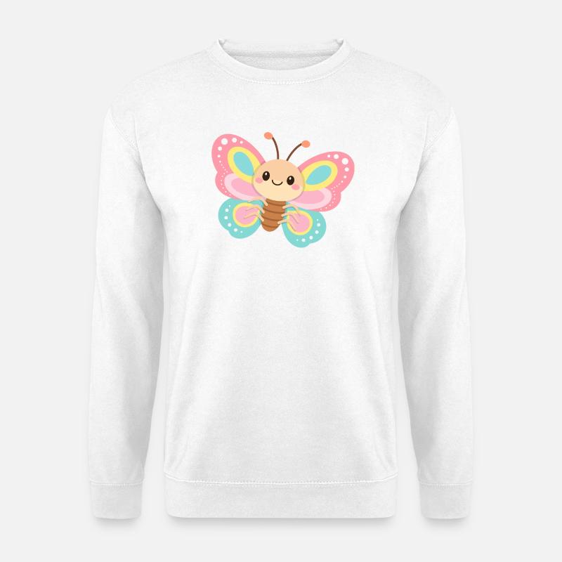 Pastellschmetterling - Unisex Pullover - Weiß