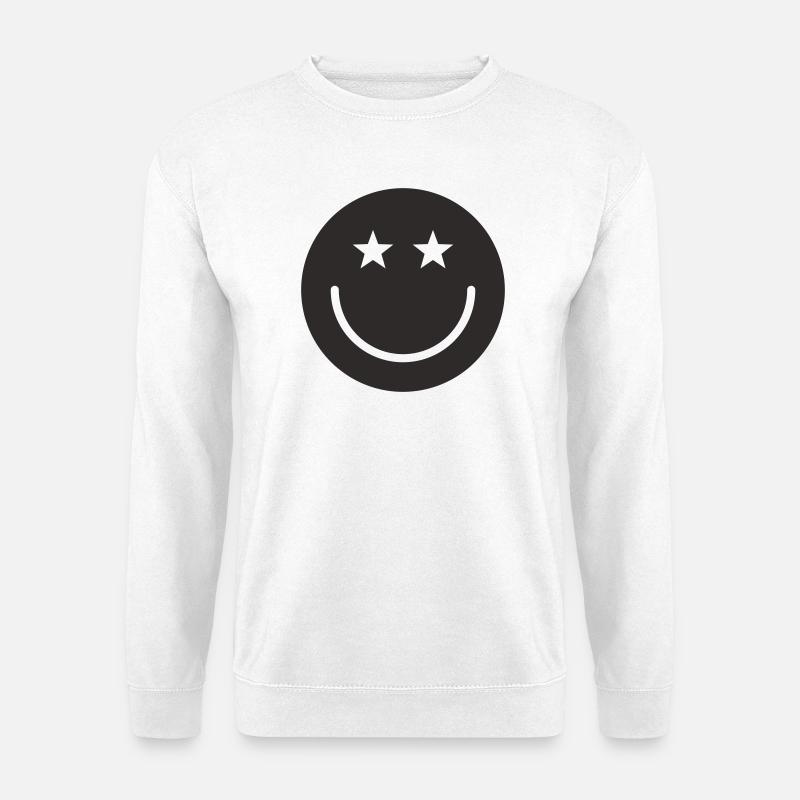 Smiley Design – Minimal & Positive - Unisex Sweatshirt - white