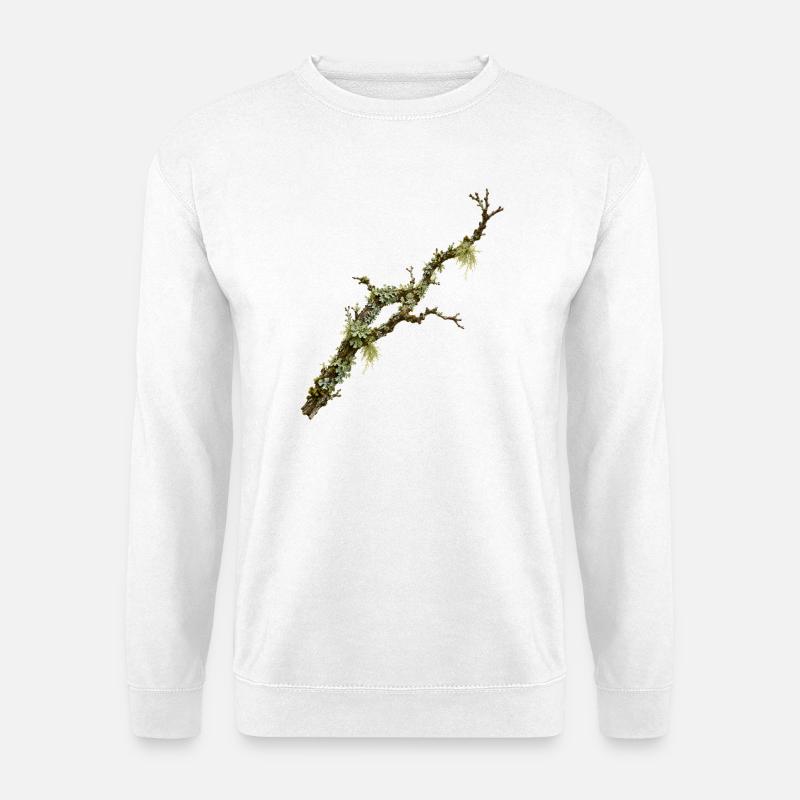 Lichen Branch Forest Nature Design - Unisex Sweatshirt - white