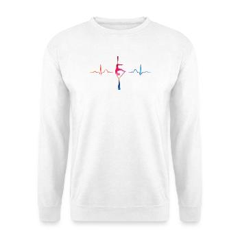 Vertical Scarf Heartbeat Aerial Acrobatics Aerial Silk - Unisex Sweatshirt - white - Front