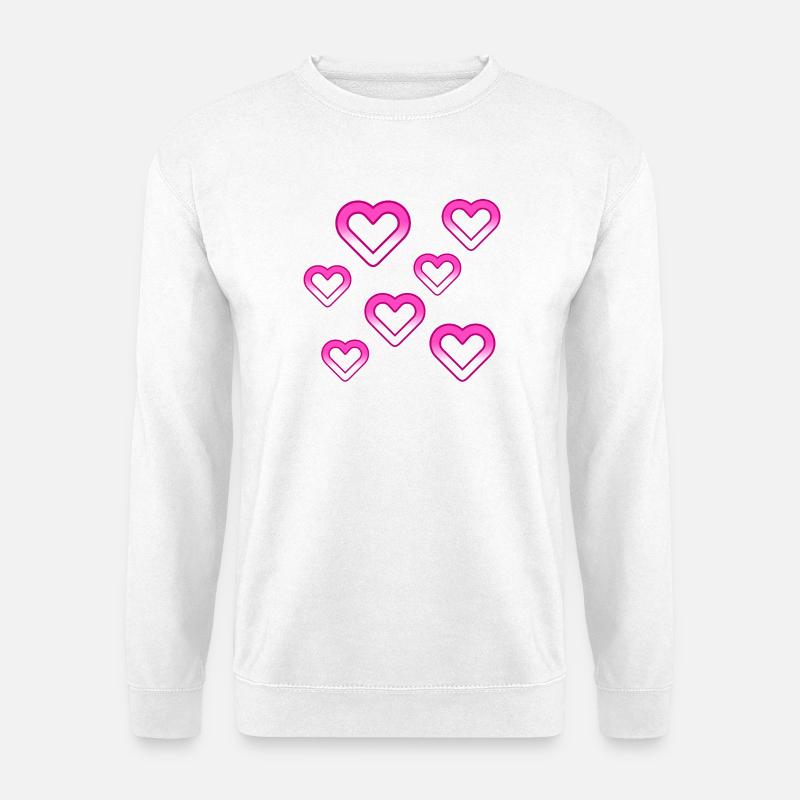 Hearts - Unisex Sweatshirt - white