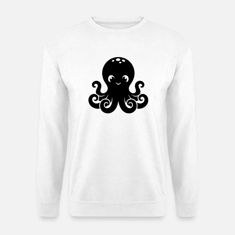 Cute Little Octopus Design - Unisex Sweatshirt - white