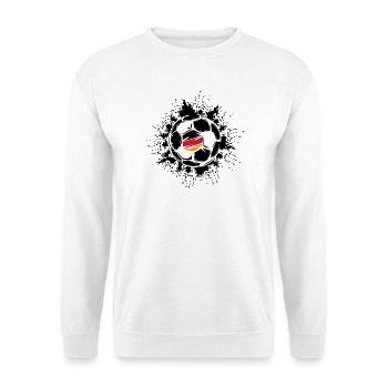 Ball Explosion Fußballteam Deutschland - Unisex Pullover - Weiß - Vorne