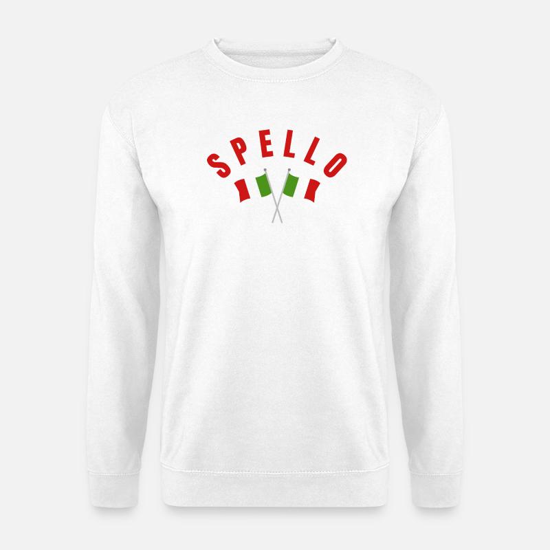 Spello Italian Flags - Unisex Sweatshirt - white