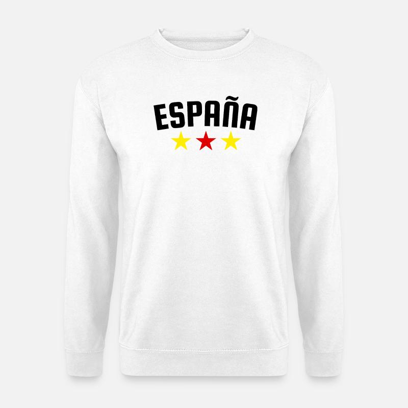 Spain Three Star Design - Unisex Sweatshirt - white