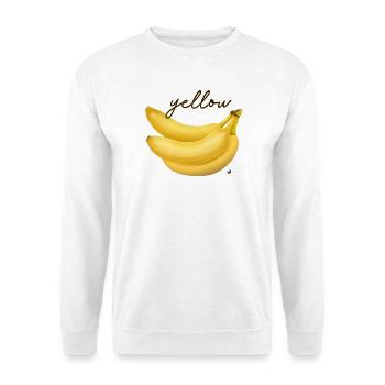 Illustration de trois bananes jaunes avec inscription - Sweat-shirt Unisexe - blanc - Devant