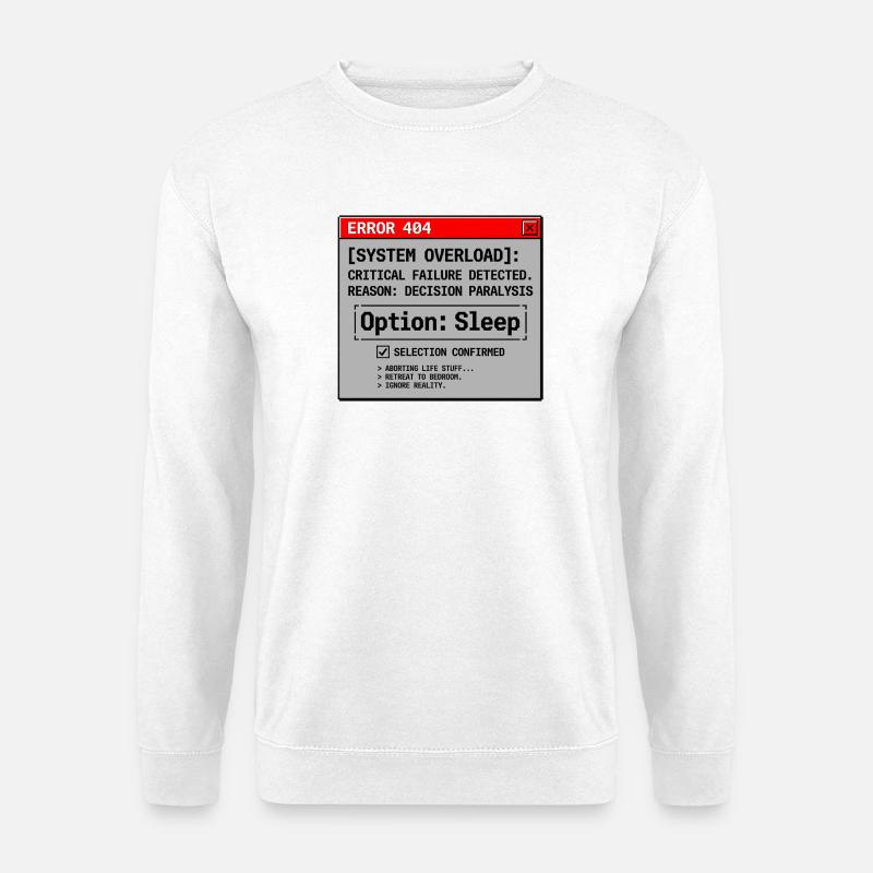 System Error Need Sleep - Unisex Sweatshirt - white