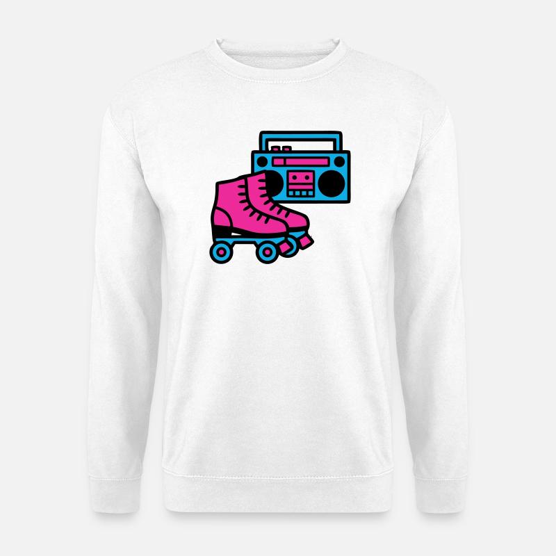 Roller Boombox Rétro années 80 - Sweat-shirt Unisexe - blanc