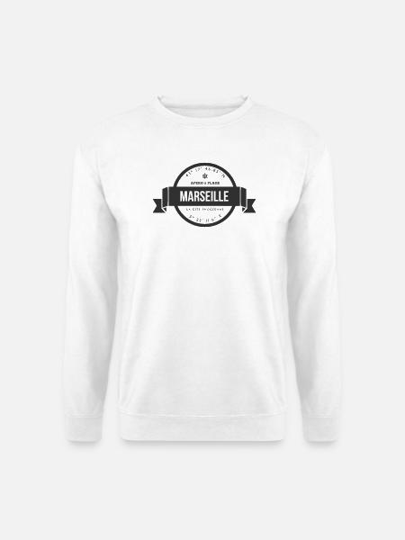 Marseille Apéro Plage Coordonnées - Sweat-shirt Unisexe - blanc