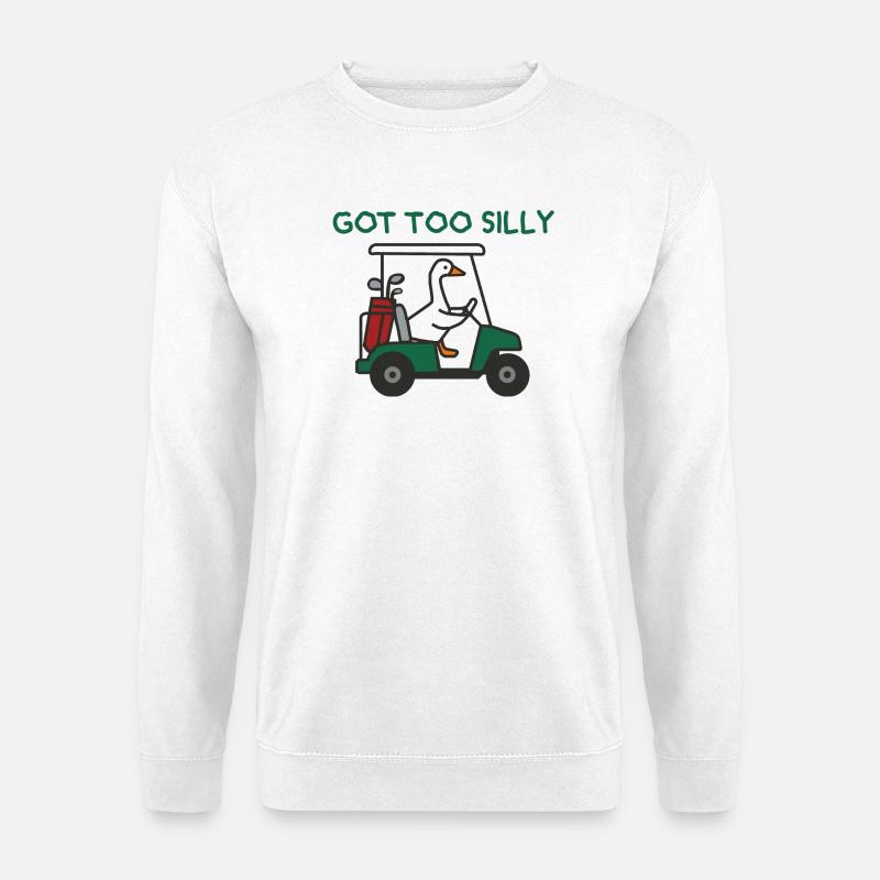 Goose in golf cart - Unisex Sweatshirt - white