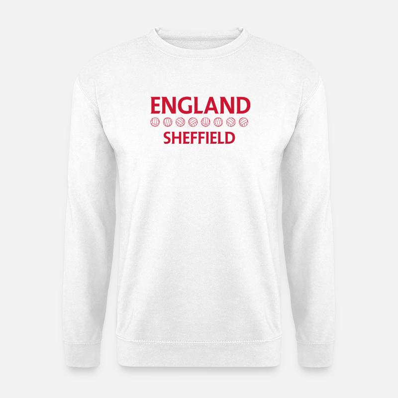 England Sheffield Wappen Kunst - Unisex Pullover - Weiß