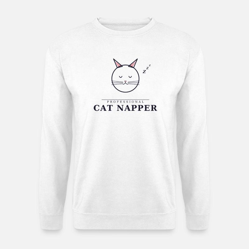 Professional Cat Napper - Unisex Sweatshirt - white