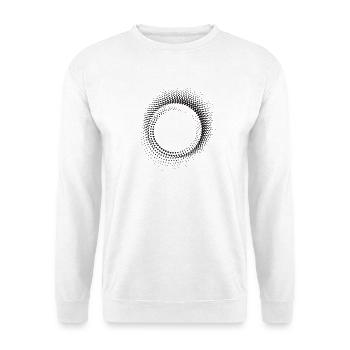 Halo-Punkt-Ringmuster - Unisex Pullover - Weiß - Vorne