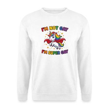 Mois de la fierté LGBT - Je ne suis pas gay, je suis supergay - Sweat-shirt Unisexe - blanc - Devant