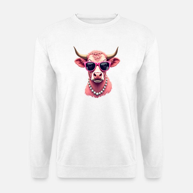 Vache - Sweat-shirt Unisexe - blanc