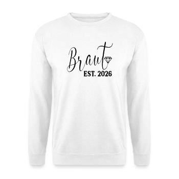 Fiançailles de mariage - Mariée 2026 - Sweat-shirt Unisexe - blanc - Devant