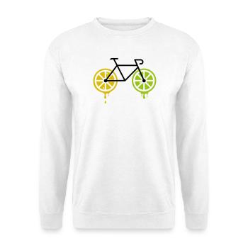 bike lemon - Unisex Sweatshirt - white - Front
