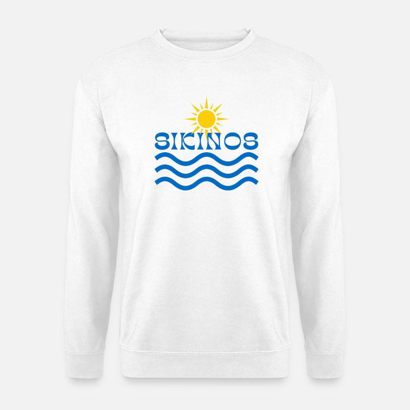 Sikonos-Sun Over Blue Waves  - Unisex Sweatshirt - white