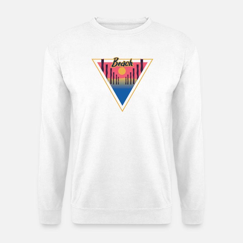 Beach Triangle - Unisex Sweatshirt - white