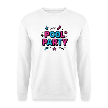 Lettrage des fêtes à la piscine des années 90 - Sweat-shirt Unisexe - blanc - Devant